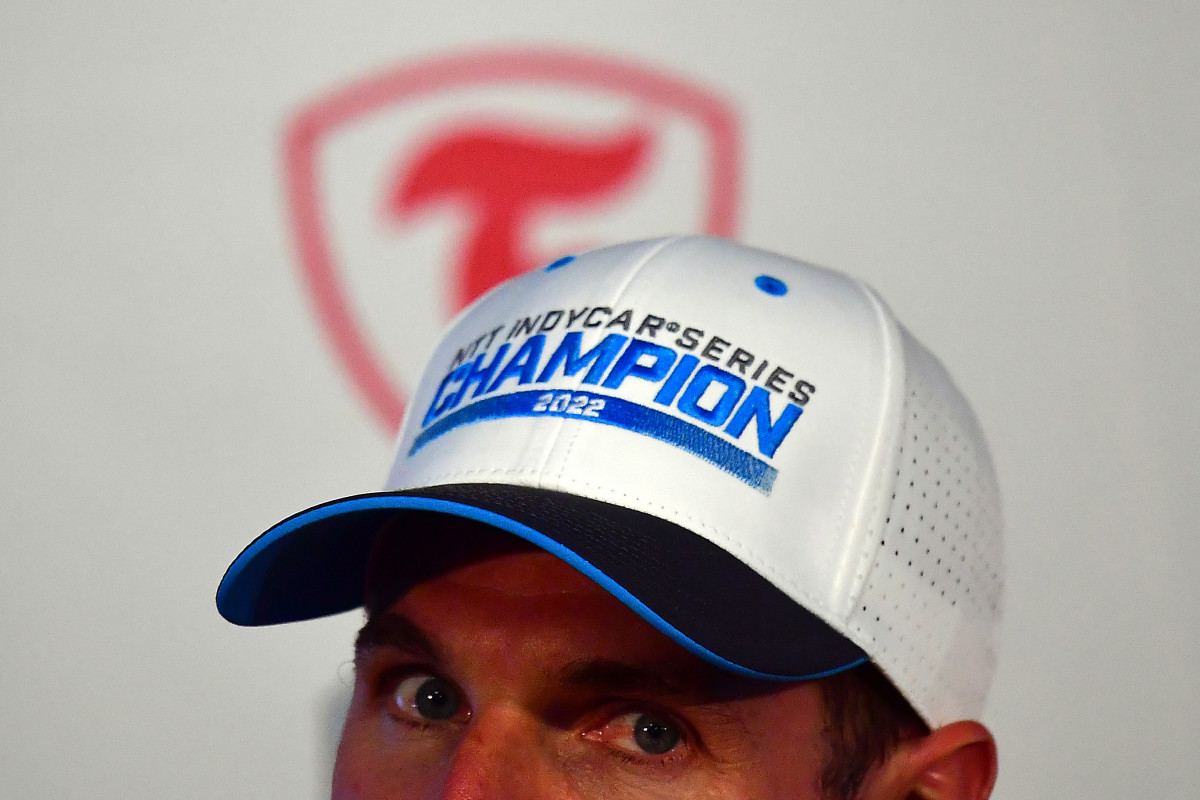 The cap says it all: Will Power is the 2022 IndyCar Series champion. Photo: USA Today Sports / Gary A. Vasquez
